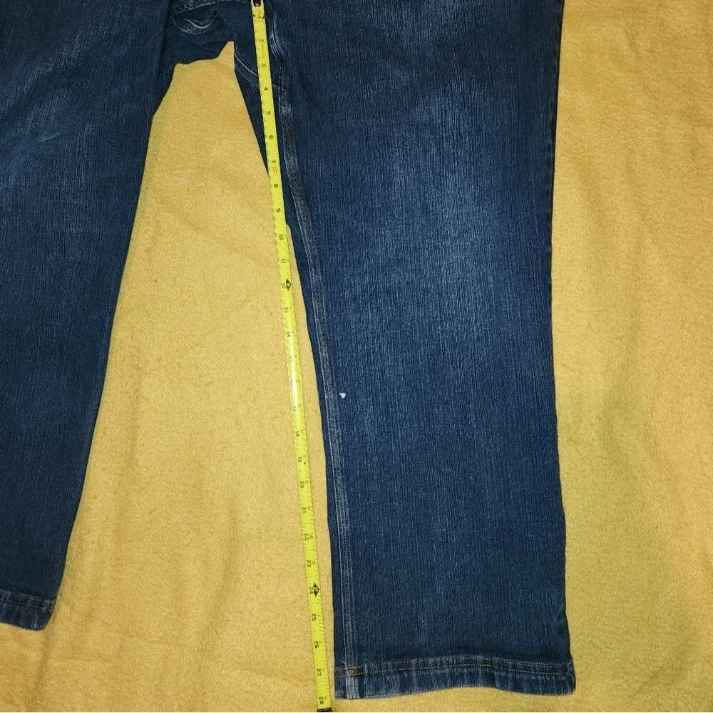 Duluth mens ballroom double flex relaxed dark wash jeans sz 44×30